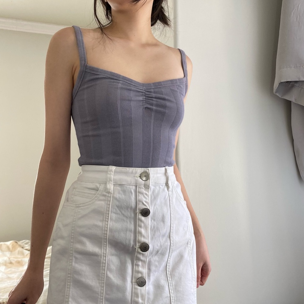 BCBG white mini skirt